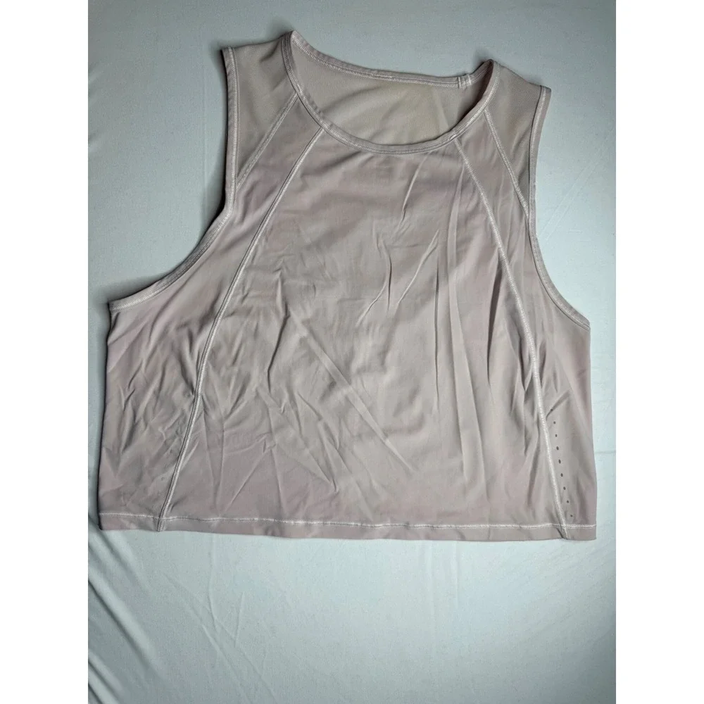Lululemon Sculpt Tank Top Pink Mauve Mesh Back Athletic Training Running Sz 4-6